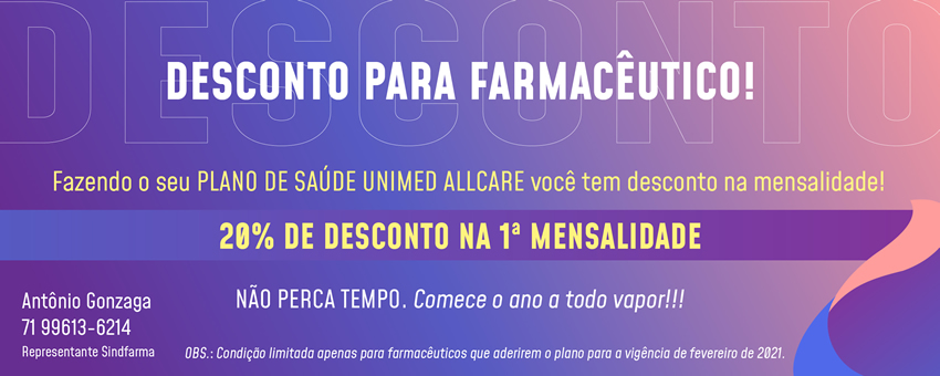 Desconto para Farmacêutico